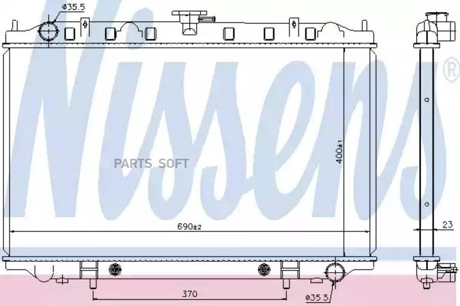 Радиатор [402x688] NISSENS 67352