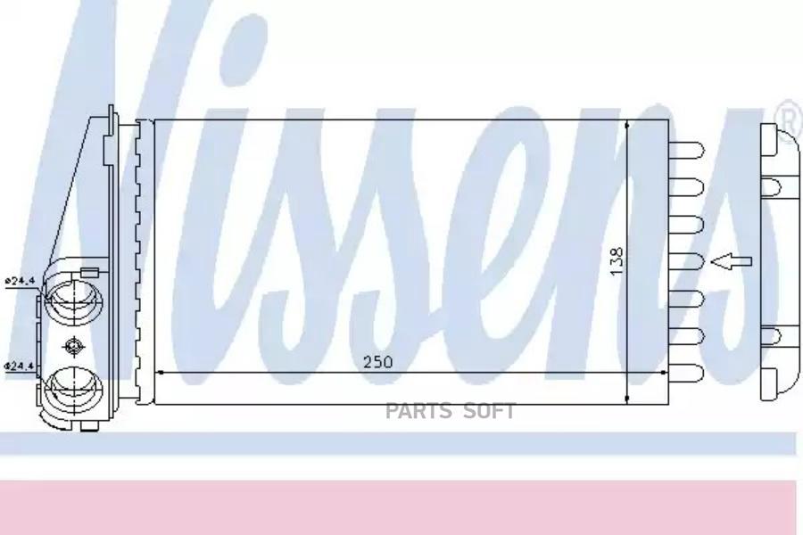 Отопитель салона NISSENS 72945