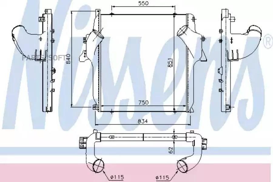 Интеркулер Actros NISSENS NISSENS 96972