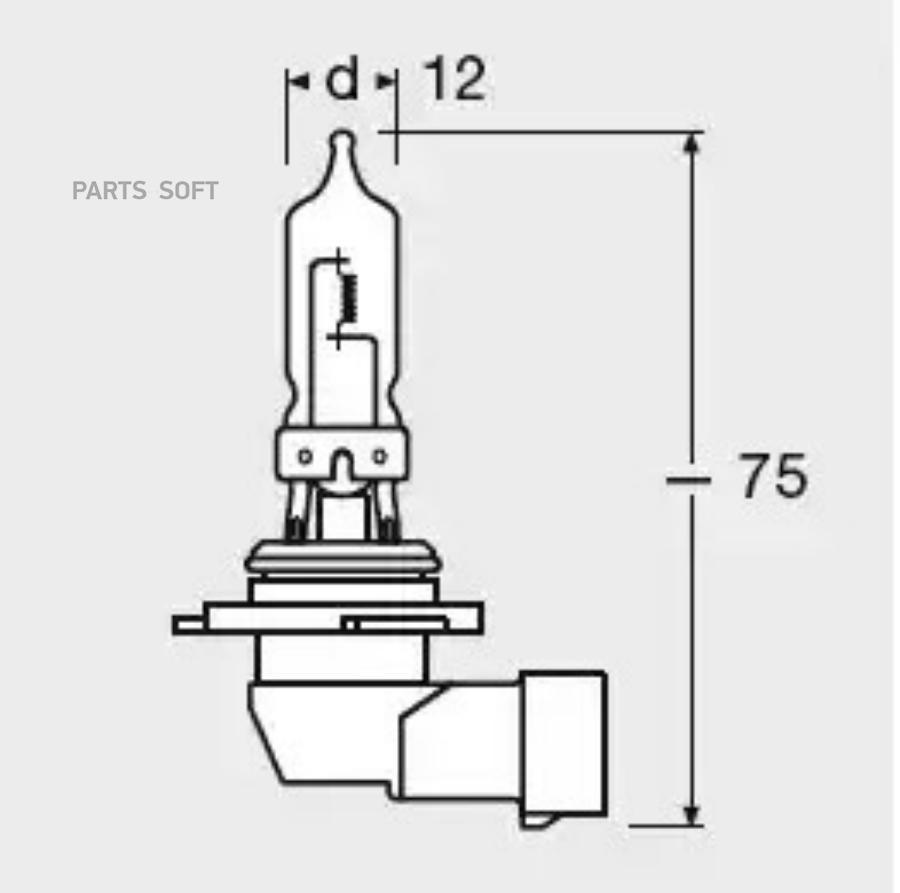 Автолампа Hb3 P20d 12v/60w Osram 9005  9005 Osram арт 9005 OSRAM 9005