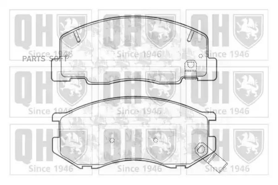 Комплект тормозных колодок дисковый тормоз QUINTON HAZELL BP1195