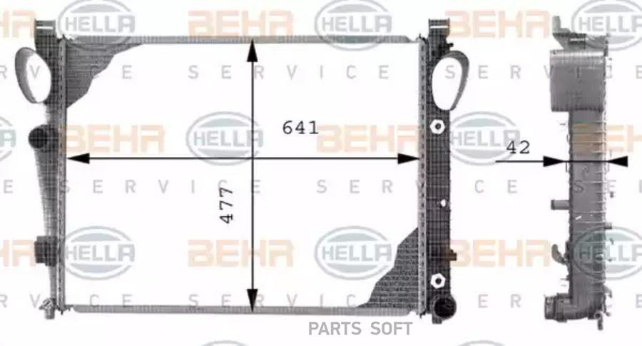 РАДИАТОР ОХЛАЖДЕНИЯ ДВИГАТЕЛЯ BEHR-HELLA 8MK376712574