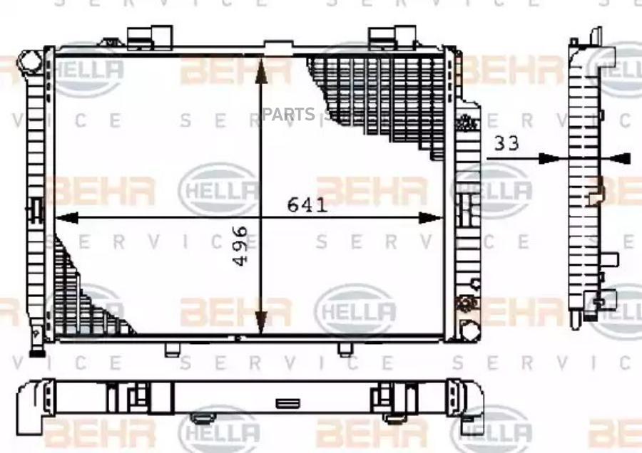 Радиатор охлаждения двигателя BEHR-HELLA 8MK376710234