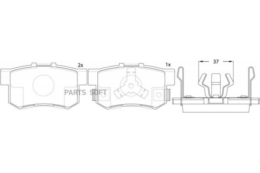 Тормозные дисковые колодки BP28807 SB NAGAMOCHI BP28807