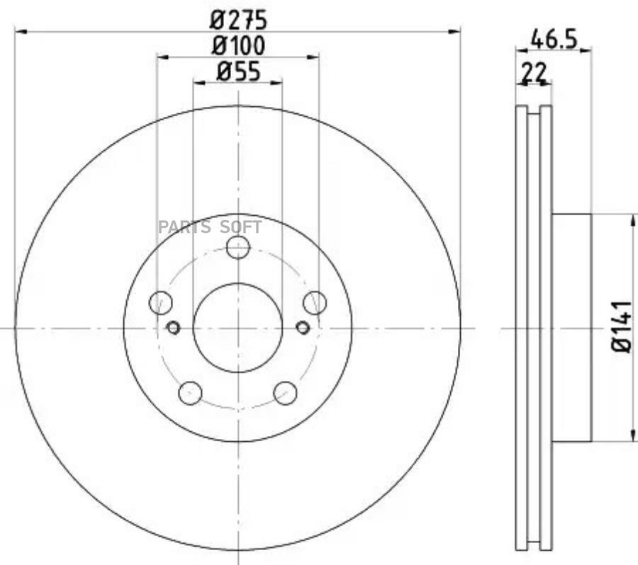 Диск тормозной BEHR-HELLA 8DD355116371