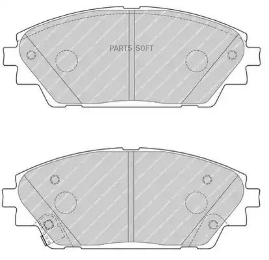 Fdb4446_ колодки Дисковые Передние С Антискрип Пластинами Mazda 3 1 FERODO FDB4446