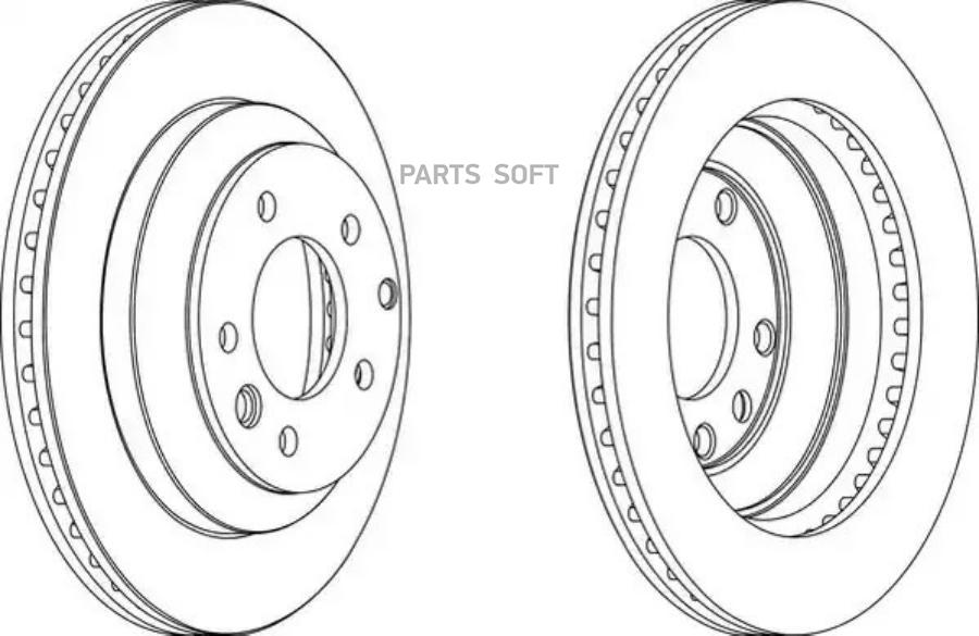 Ferodo DDF1580C Диск тормозной задний (комплект - 2 шт) FERODO DDF1580C