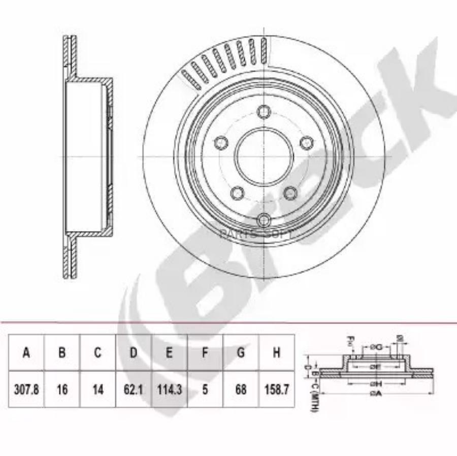 Тормозной диск BRECK BR421VH100