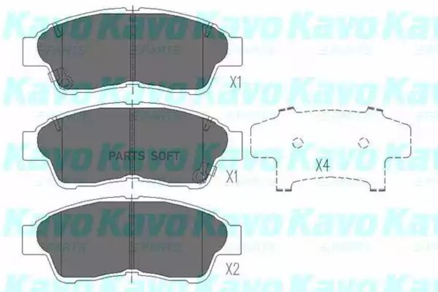 Комплект тормозных колодок дисковый тормоз KAVO PARTS KBP9005