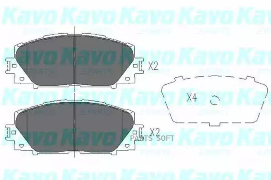 Комплект тормозных колодок дисковый тормоз KAVO PARTS KBP9097