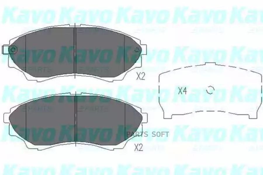 Комплект тормозных колодок дисковый тормоз KAVO PARTS KBP4514