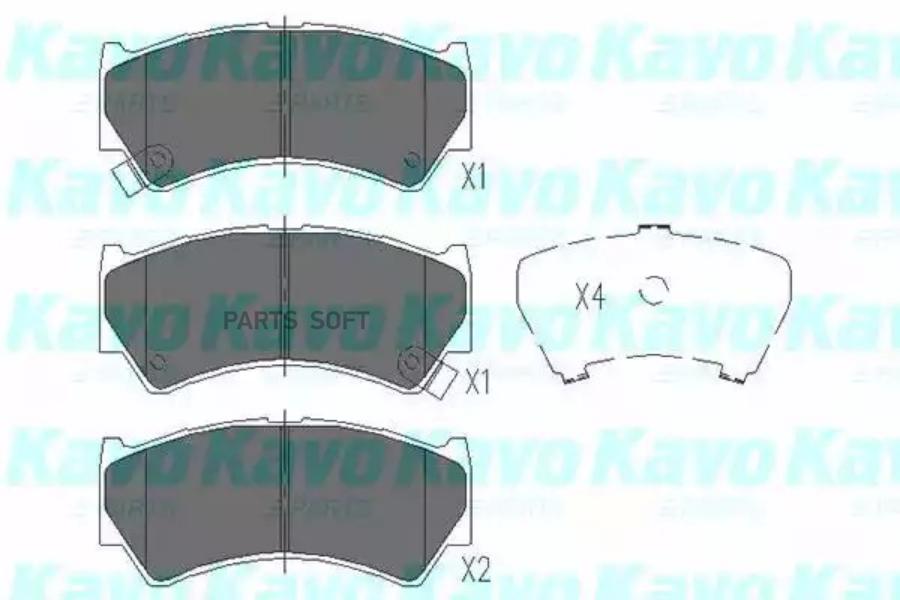 Комплект тормозных колодок дисковый тормоз KAVO PARTS KBP8519