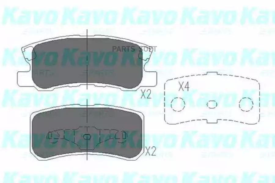 Комплект тормозных колодок дисковый тормоз KAVO PARTS KBP5515