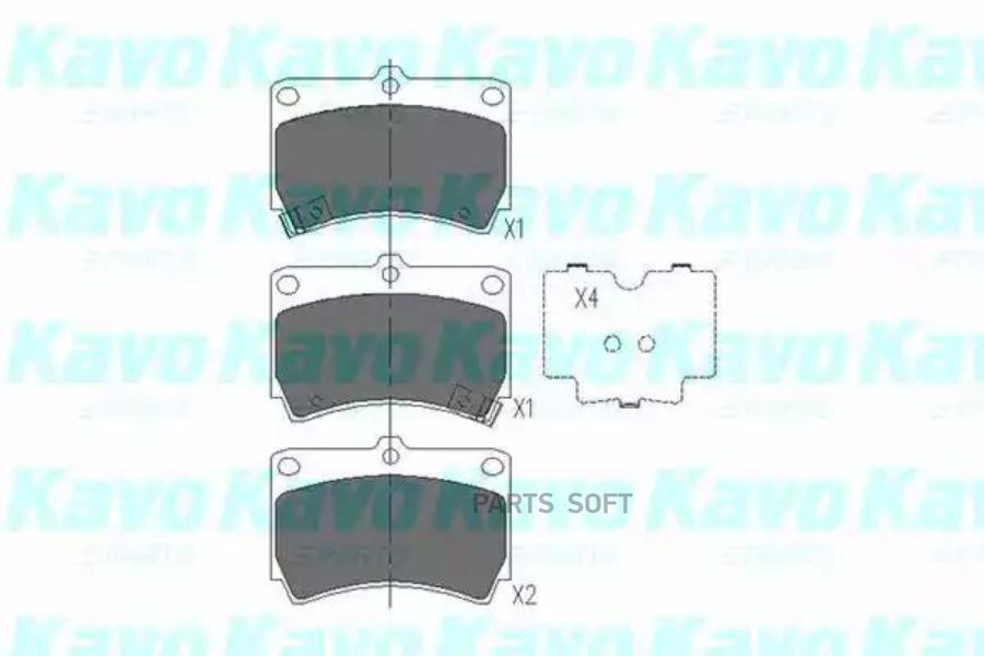 Комплект тормозных колодок дисковый тормоз KAVO PARTS KBP4501