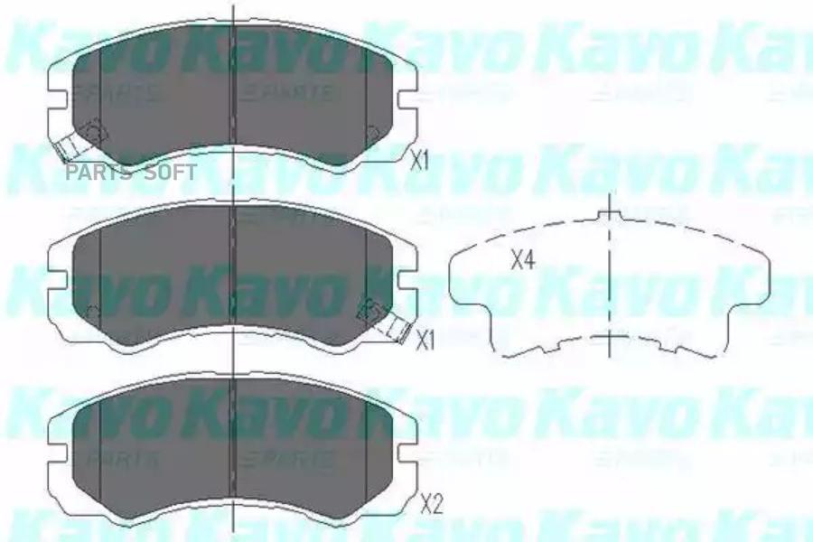 Колодки тормозные дисковые комплект KAVO PARTS KBP3501