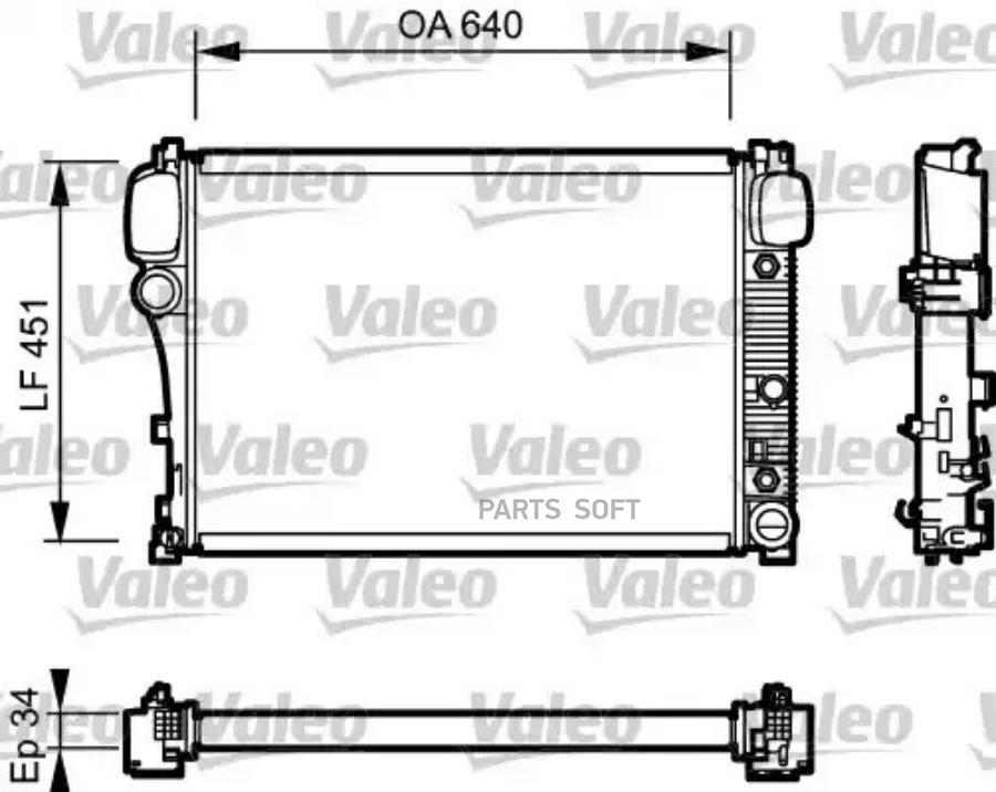 Радиатор охлаждения двигателя VALEO 734447