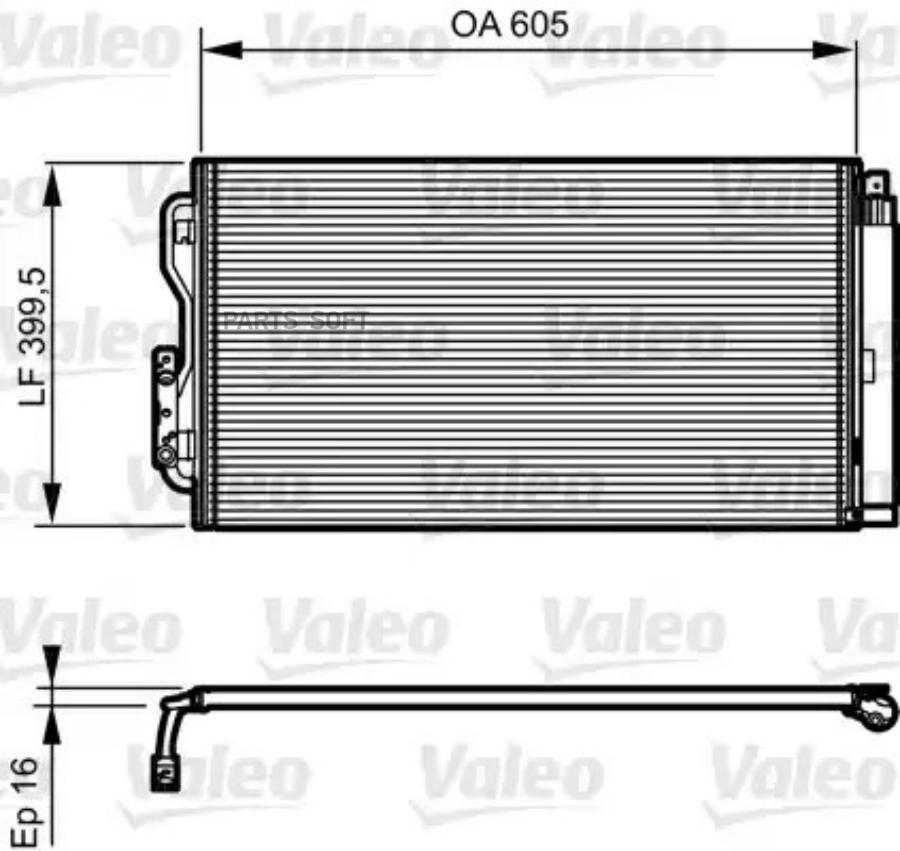 Радиатор кондиционера BMW: 1-serie (F20) 125i 11- 3-serie (F30/F80) 320i/328i 11- (с осушителем) VALEO 814191