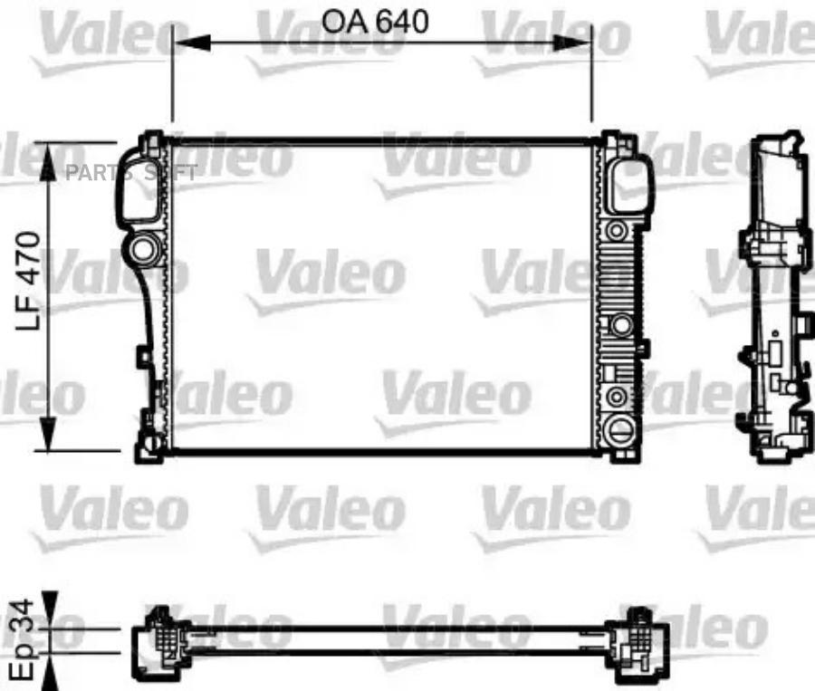 Радиатор охлаждения двигателя VALEO 734940