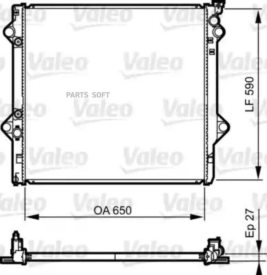 Радиатор охлаждение двигателя VALEO 735569