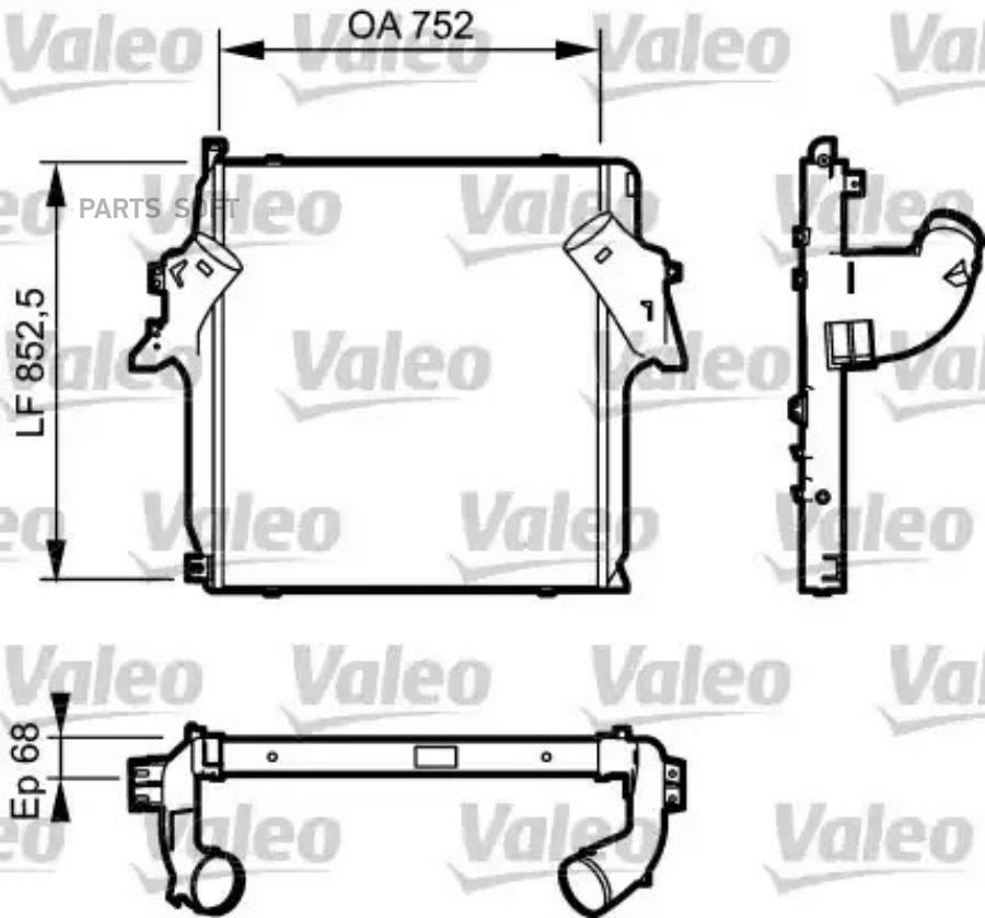 Интеркулер (752x852x68) VALEO 818781