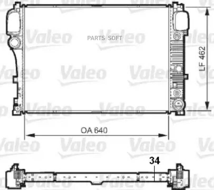 Радиатор охлаждения двигателя VALEO 735298