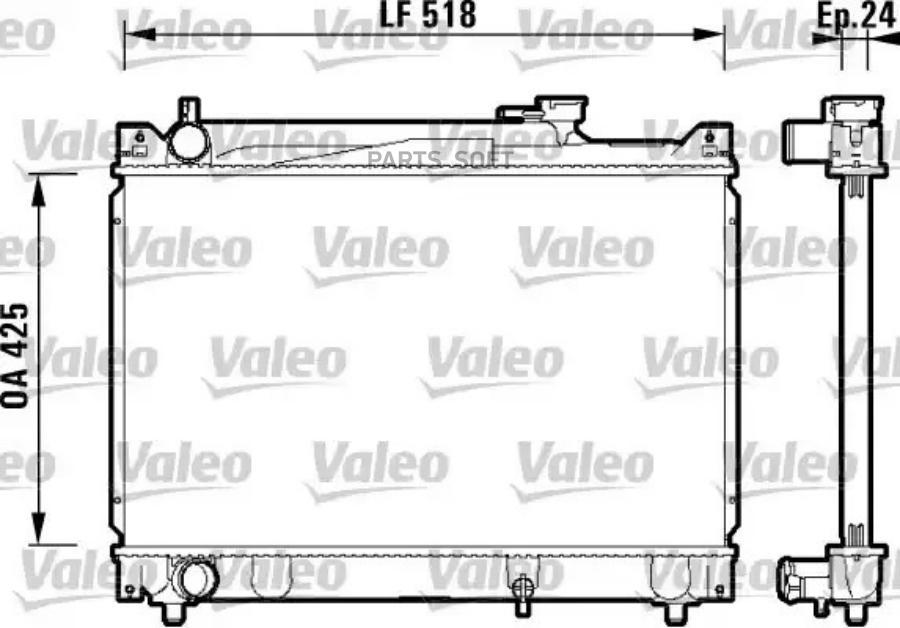 Радиатор охлаждения двигателя VALEO 734213