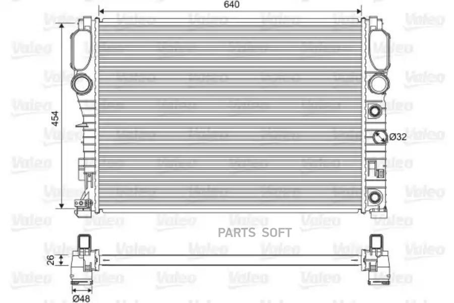 Radiator engine cooling VALEO 701575