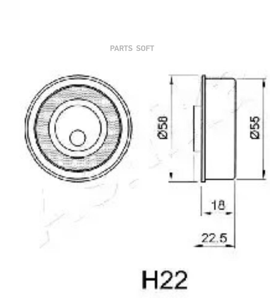 Ролик натяжителя приводного ремня ASHIKA 450H022