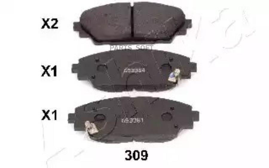 Brake Pad Set disc brake ASHIKA 5003309