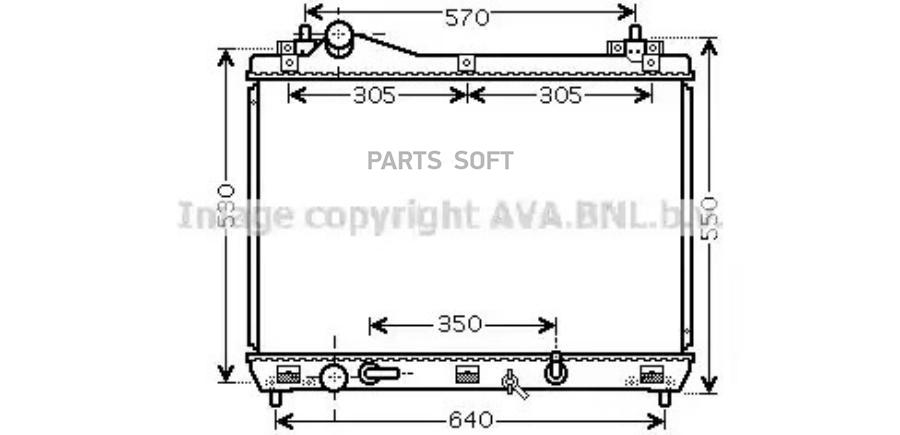 Радиатор Охлаждения Двигателя Ava арт SZ2105 AVA SZ2105