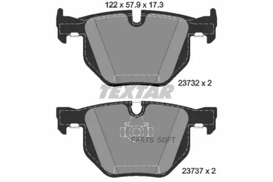 Комплект тормозных колодок дисковый тормоз TEXTAR 2373281
