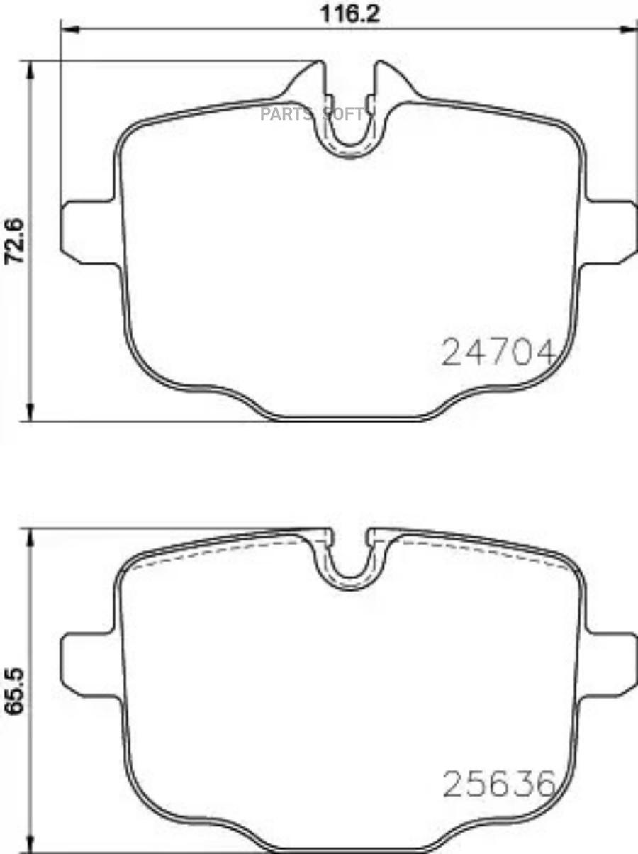 Колодки задBMW 56 F10 F11 F13 TEXTAR 2470401