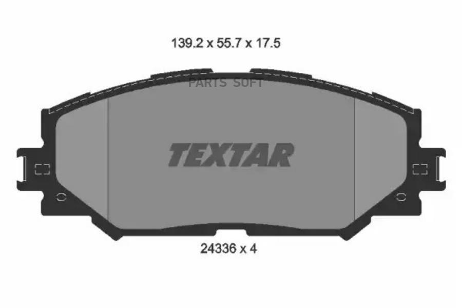 Комплект дисковых тормозных колодок TEXTAR 2433601