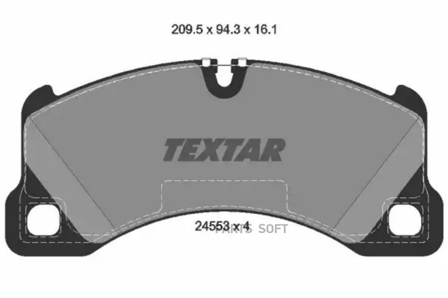 Комплект дисковых тормозных колодок TEXTAR 2455301