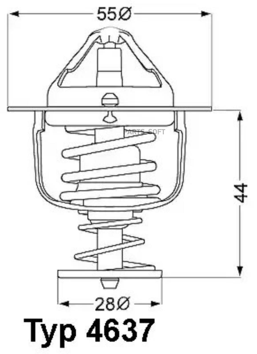 Термостат системы охлаждения WAHLER 463776D