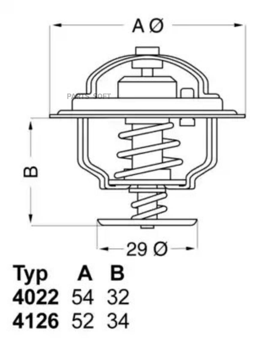 Термостат охлаждающая жидкость WAHLER 402282D