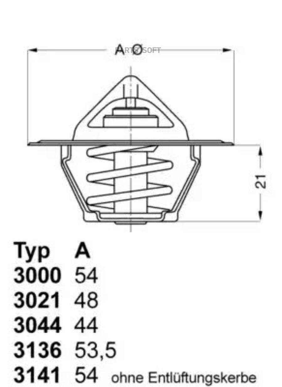 Engine Water Pump and Thermostat Assembly WAHLER 304490D1