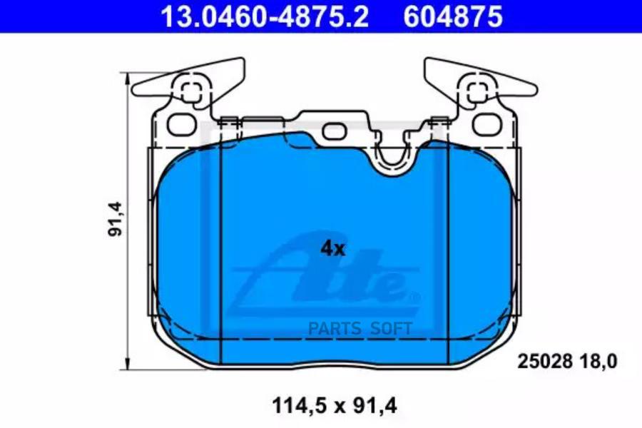 Тормозные колодки перед мост BMW F20/F21/F30/F31/ ATE 13046048752