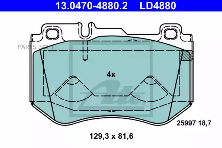 Колодки тормпередн CERAMIC ATE 13047048802