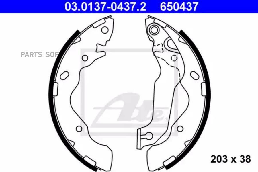 Комплект тормозных колодок ATE 03013704372