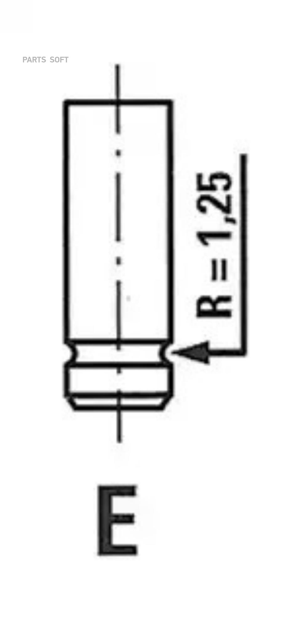 Клапан двигателя   10 98 265882 FRECCIA R6072SNT