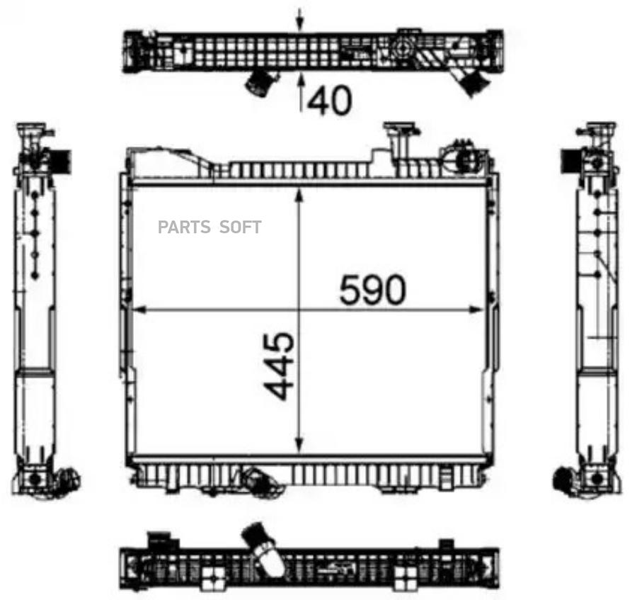 Engine radiator (no frame) fits: NISSAN ATLEON NT500 CABSTAR NT400 CABSTAR B4-40Ti-ZD30HHD-5 099 NRF 53860