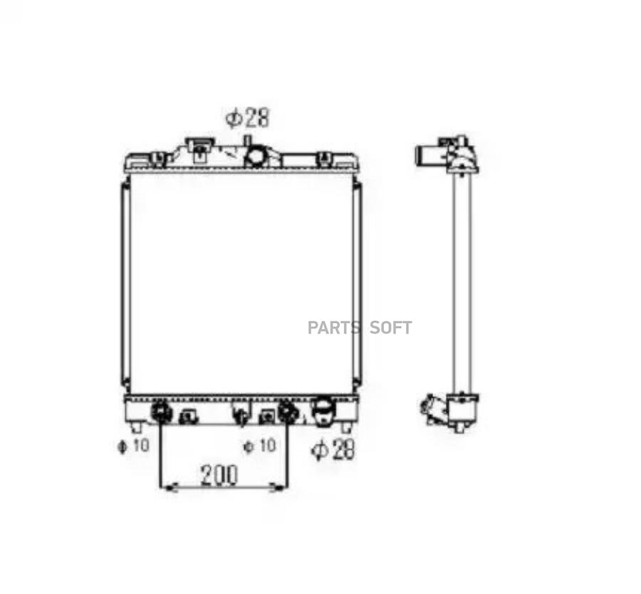 Радиатор Двигателя (Al) Honda Crx 16 92- 516356 NRF арт 516356 NRF 516356