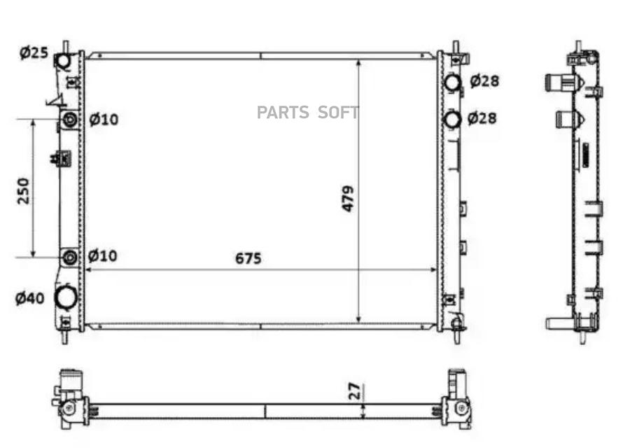 Радиатор охлаждения   05 NRF 53887