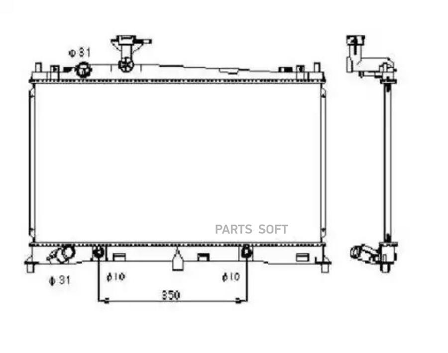 Радиатор системы охлаждения MAZDA: 6 18/20 02- (A/T) NRF 53410