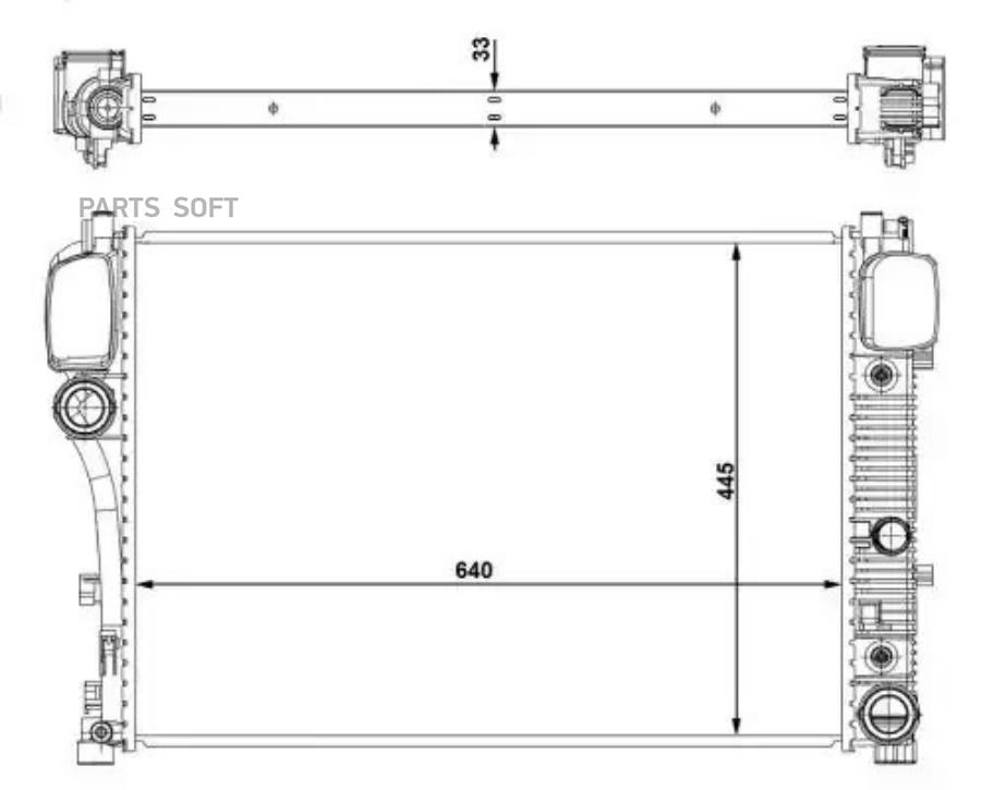 _радиатор системы охлаждения MB W221 all 05 NRF 53839