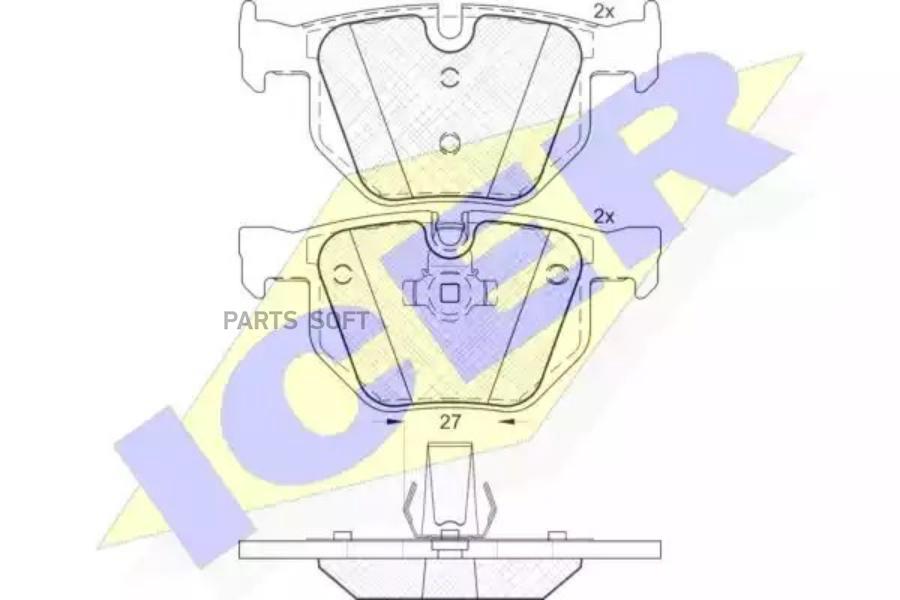 Колодки Тормзад Bmw 325 330 335 520 520D 523 525 530 630 Ic ICER 181684