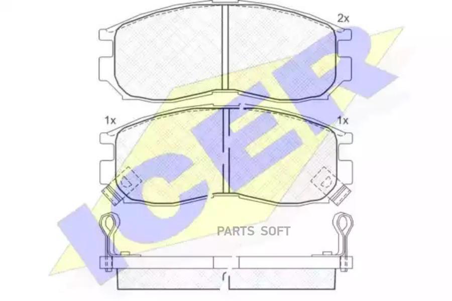 КОЛОДКИ ДИСКОВЫЕ ICER 180771
