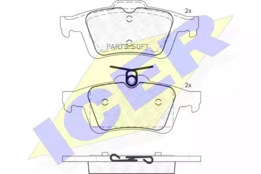 Колодки тормзад ICER 181744
