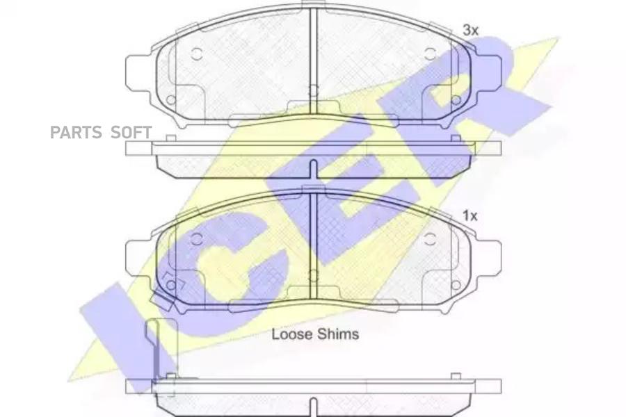 Колодки тормпер ICER 182003